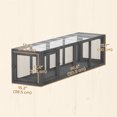 thumbnail image 3 of PawHut Outdoor Cat Tunnel, Extendable Pet Enclosure with 3 Doors, Grey, 3 of 10