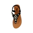 thumbnail image 2 of LSLJS Glamorous Outdoors T-strap Flat Sandals for Women Rhinestone Decor Plain PVC Toe Post Thong Sandals, Womens Flip Flops, 2 of 8