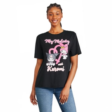 T-shirt à manches courtes Kuromi & My Melody pour femmes