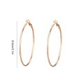 thumbnail image 2 of 1 Pair Hoop Earrings Women Jewelry Exquisite Simple Style Round Ear Pendants Ears Drops Fashion Accessory Ears Decors for Decor Golden 8cm, 2 of 6