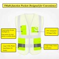 thumbnail image 4 of facefd Women Men Night Work Reflective Vest Construction Traffic Breathable Mesh Workwear A Type, 4 of 7