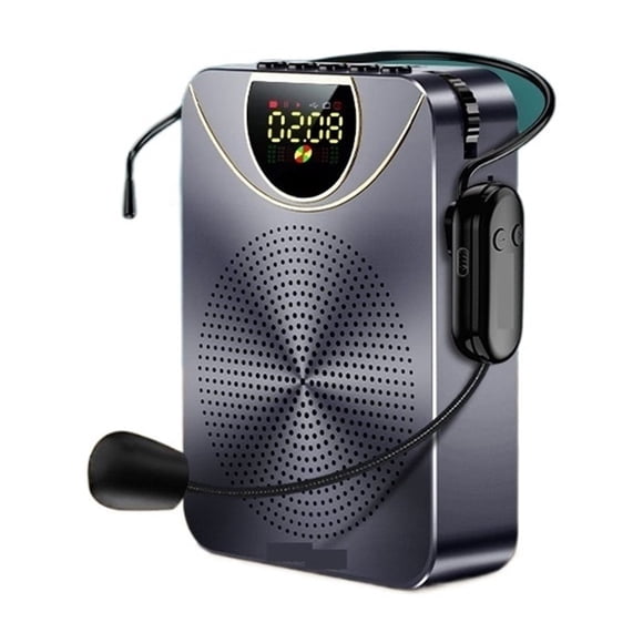 Wireless Clock Megaphone Voice Amplifier Teacher Guide Microphone Speaker 5W Support TF Card U Disk Connection ,Comfortable and Portable