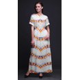 thumbnail image 2 of Bimba Robe Longue d'Été en Rayonne Shibori à Imprimé Teinture sur Nœuds, Manches Kimono, Fente, X-Grand, 2 of 6