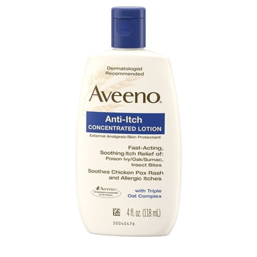 Aveeno Anti-Itch Lotion - Dry Itchy Skin Relief, Sensitive Skin - Calamine, Oatmeal - Rash & Chicken Pox Protection
