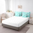 thumbnail image 4 of YST Teal Cowhide Comforter Set, Full Size, 7-Piece, Teal, Cow Print, Bedding Set, Full, 4 of 5