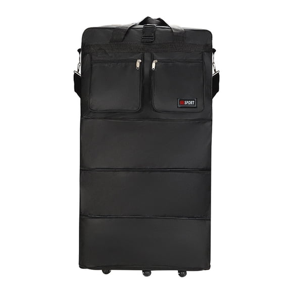 Riforla Large Capacity Aviation Checked Bag Large Capacity Study Abroad Suitcase Airplane Checked Bag Universal Wheel Folding Luggage Bag Travel Bottles & Containers Black 100 50 30cm