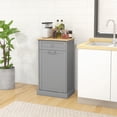thumbnail image 2 of HOMCOM Armoire à Déchets Basculante, Armoire à Poubelle Dissimulée avec Tiroir, 2 of 10
