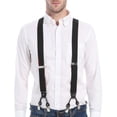 thumbnail image 3 of CSChome Men Suspenders Men Suspenders Adjustable Quick Release Wear-Resistant Non-Slip with Heavy-Duty Clips Multipurpose Polyester Men Y-Back, 3 of 7