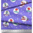 thumbnail image 3 of Soimoi Rayon Fabric Gift Box,Car & Santa Christmas Print Sewing Fabric Yard 56 Inch Wide, 3 of 3