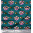 thumbnail image 1 of Soimoi Rayon Fabric Balloon & Hedgehog Kids Print Sewing Fabric Yard 42 Inch Wide, 1 of 3