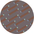 thumbnail image 1 of Ahgly Company Tapis Rond Lavable en Machine Intérieur Gris Granit, 4 Pieds Rond, 1 of 7
