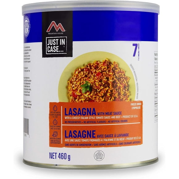 Mountain House Lasagna with Meat Sauce | Freeze Dried Survival & Emergency Food | #10 Can | Entree Meal | Easy to Prepare | Delicious and Nutritious | Single Can
