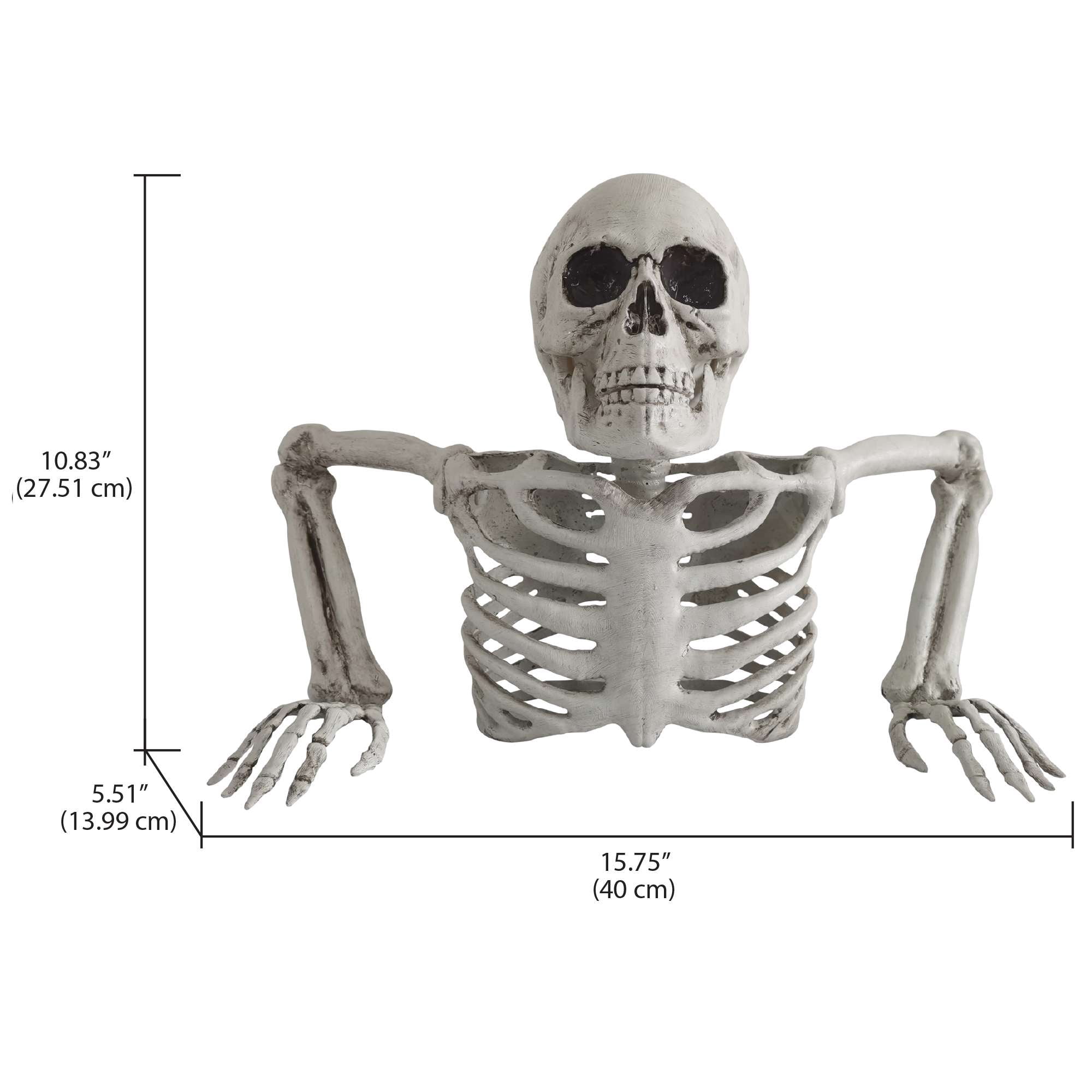 Squelette de Tombe en Plastique Couleur Os de 28 cm Way to Celebrate! Pour Décoration d'Extérieur d'Halloween ou d'Intérieur. Un Accessoire Effrayant pour Votre Cour ou Votre Maison.