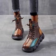 thumbnail image 4 of CEHVOM Woman Winter Plus Size Leather Boots Thick Heel Booties Ladies Retro Breathable Short Boots, 4 of 6