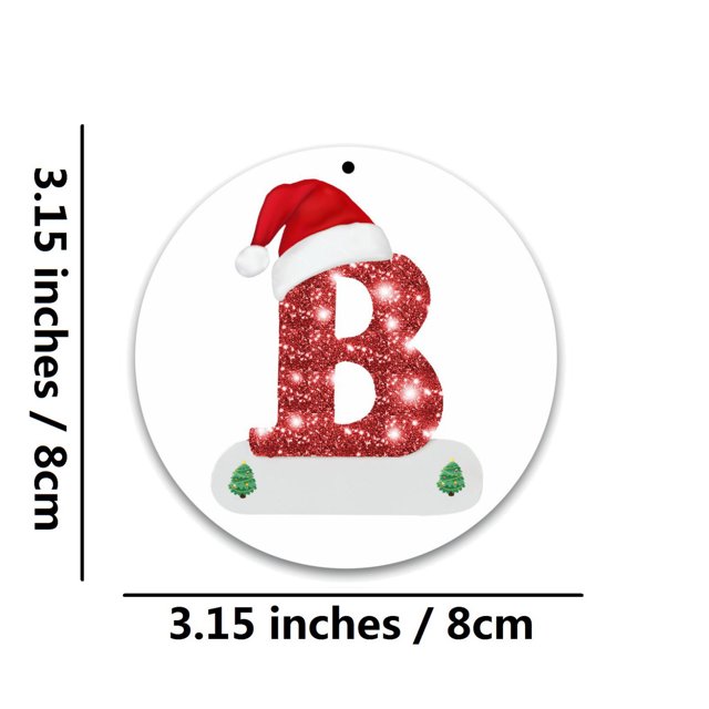 Birdeem Christmas Alphabet Decorations Personalized for Gift Christmas Tree Hanging Ornament Diy Decorations