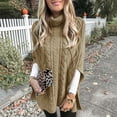 thumbnail image 1 of IMENGL Long sleeves plus size sweater dress, Brown L, Size M-2XL, 1 of 5