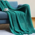 thumbnail image 1 of Matoen12 Throw Blanket Textured Solid Soft Sofa Couch Decorative Knitted Blanket, 50x59.8 Inch, 1 of 4