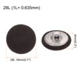thumbnail image 2 of Unique Bargains 10pcs 28L Fabric Cloth Covered Button 18mm Round Metal Shank Sewing Buttons for Suits Dress Blouses, Brown, 2 of 5