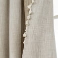 thumbnail image 4 of LUXUR Window Curtain Panel Drapes Treatments Boho Grid Curtains Rod Pocket Bohemian Long Light Filtering Linen Textured Home Decor 2#Coffee W:54"x H:63"/137cm*160cm, 4 of 8