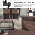 thumbnail image 3 of SHISUYAN 2pcs Adjustable Bed Risers Furniture Lift Furniture Risers Desk Riser Blocks, 3 of 9