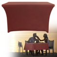 thumbnail image 4 of Spandex Table Cover For 6 Foot Rectangle Tables 6 Pack Tablecloth Elastic 6ft Folding Tablecloths For Vendor Booth Display Banquet Buffet Event Craft, 4 of 7