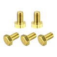 thumbnail image 1 of Unique Bargains Brass Hex Bolts, M6x10mm 5 Pack Fully Thread Grade 4.8 Machine Screws, 1 of 4