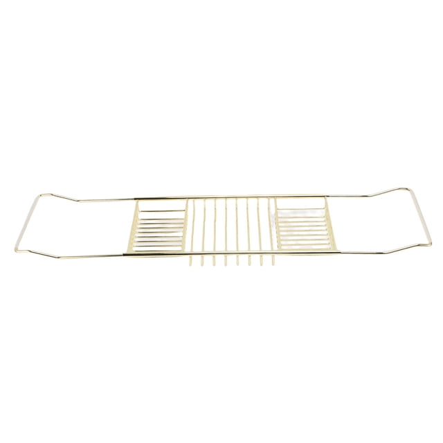 Plateau de Baignoire Extensible, Design Moderne et Élégant en Acier Inoxydable pour Accessoires de Salle de Bain