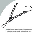 thumbnail image 3 of Unique Bargains 24cm Extension Lighting Chain S Hook Hanging Chains Black 2 Pack, 3 of 6