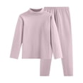 thumbnail image 1 of LUOGENLI Tout-Petits Enfants Filles Garçons Doux Confortable Uni Raglan Vêtements de Nuit Ensemble 2 Pcs Tenues pour Garçons Travail Grande Taille3-4 Ans, 1 of 4