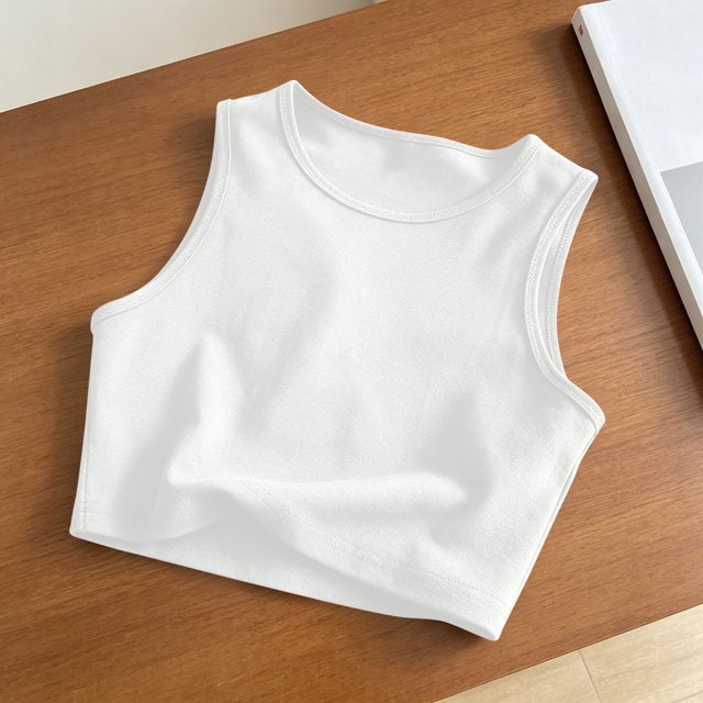 Letimco Breathable Soft Casual Sleeveless Deep Round Neck Tank Top for Women - Solid Color for Home Daily Summer