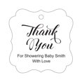 thumbnail image 1 of Darling Souvenir Baby Shower Thank you Favor Tags Custom Hang Gift Tags-White-50 Tags, 1 of 1