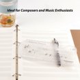 thumbnail image 2 of Music Composer Template Sheet Music Drawing Sheet Ruler Dual Scales Curve Ruler PP Transparent Silk Screen Printing Music Symbol Manuscript Tool Ruler for Composers and Music, 2 of 6