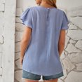 thumbnail image 5 of asjyhkr T-Shirts d'Été pour Femmes à Manches Courtes, Col Rond, Plissés, T-Shirts Unis, T-Shirts Mode, 5 of 5