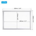 thumbnail image 2 of Unique Bargains A4 Magnetic Sign Holder, 4 Pack Magnetic Display Frame Self-Adhesive Picture Frame for Refrigerator, Silvery, 2 of 7