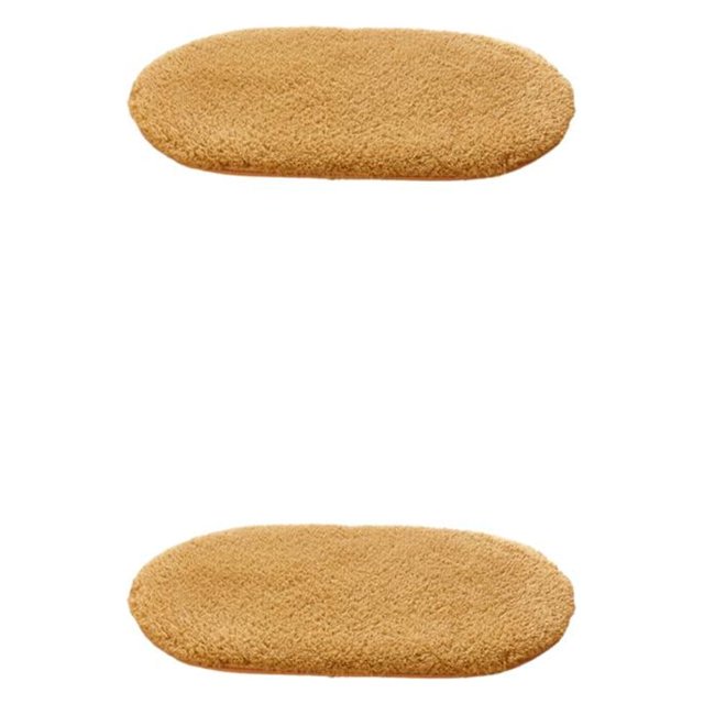 mmirethe Easy To Clean And Soft Bath Mat For Bathroom Floors Stylish Polyester Bathroom Carpet Bathroom Rugs khaki 2Set