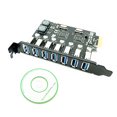 thumbnail image 2 of PCI-E to USB Adapter Board USB 3.0 High Data USB expansion Transmission Speed Expansion Board with 7 Ports, 2 of 8