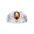 thumbnail image 1 of RYLOS Men's Rings 14K White Gold Rings Classic Designer Style 9X7MM Oval Gemstone &  Diamond Ring Smoky Quartz June Birthstone Rings For Men Size 11, 1 of 7