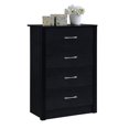 thumbnail image 1 of Hodedah Four Drawer Contemporary Wooden Chest in Black Finish, 1 of 8