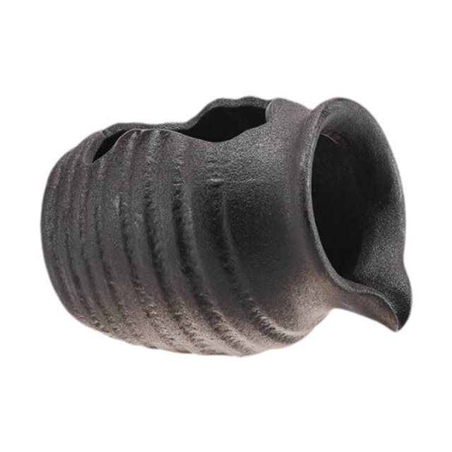 simhoa Ceramic Circulating Jar Decorative Cave Flowing Water Ornament Black