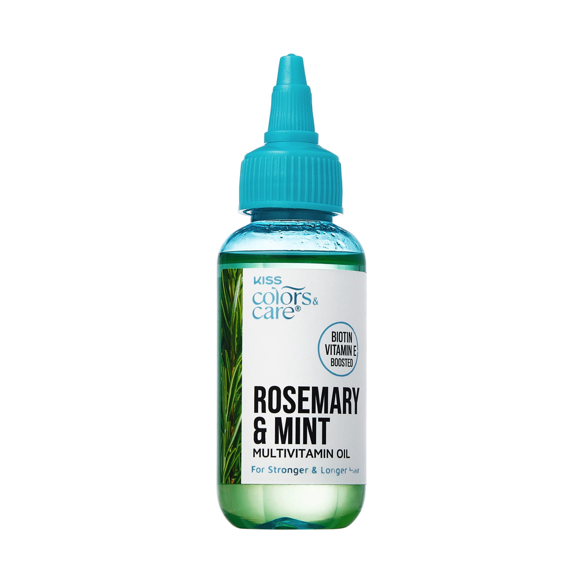 Kiss Colors & Care - Huile multivitaminée, pour des cheveux plus forts et plus longs - Huile de romarin et de menthe