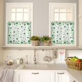 thumbnail image 2 of St. Patrick''s Day Kitchen Curtains and Valances Set, Green Shamrock Irish Clover Window Tiers Seasonal Spring Holiday Half/Short Curtains for Small Windows Cafe /Living Room/ Bedroom 54x 36 in, 2 of 5