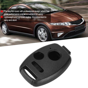 Qiilu Étui Coquille Non Découpée pour Télécommande de Clé, Compatible avec Honda Civic LX 2006 2007 2008 2009 2010 2011, Étui de Clé, Coque de Clé