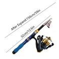 thumbnail image 3 of Compact Telescopic Fishing Rod Set, Fiberglass Sea Rod with Reel, Portable Complete Kit for Saltwater Freshwater Angling, 3 of 7