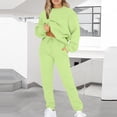 thumbnail image 2 of IROINNID Survêtement pour Femmes Ensemble 2 Pcs Rabais Tenues Décontractées Hauts à Manches Longues Amples Ajustés Col Rond Pantalons Longs Ensembles Chandails Costume de Jogging, Vert Menthe, 2 of 6