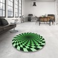 thumbnail image 4 of Ahgly Company Tapis Rectangulaire Lavable en Machine Vert Transitionnel, 7 Pieds x 9 Pieds, 4 of 7