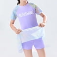 thumbnail image 2 of Toddler Girls Swimsuits Leopard Print Cute Swimwear Swim Shirts and Rash Guards Size XXXXL, 2 of 8