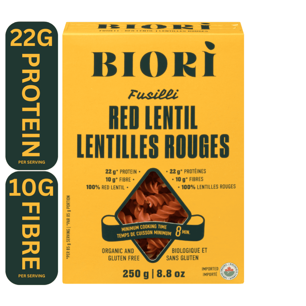 Biori 100% Organic Gluten Free Pasta Red Lentil Fusilli 250g