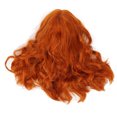 thumbnail image 2 of Soft Wig,Wig Heat Resistant Soft Wigwith Air Bangs Orange Curly Wig Built for Precision, 2 of 14