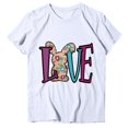 thumbnail image 3 of EGNMCR Easter T-Shirts à Imprimé pour Femmes T-Shirts Graphiques pour Femmes T-Shirts pour Femmes T-shirt Décontracté Ample à Col Rond à Manches Courtes Blouse à Imprimé de Lettres T-shirt T-Shirts pour Femmes, 3 of 4