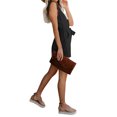 thumbnail image 4 of FOCUSNORM Summer Women Off-the-shoulder V-neck Solid Color Sleeveless Playsuit, 4 of 8